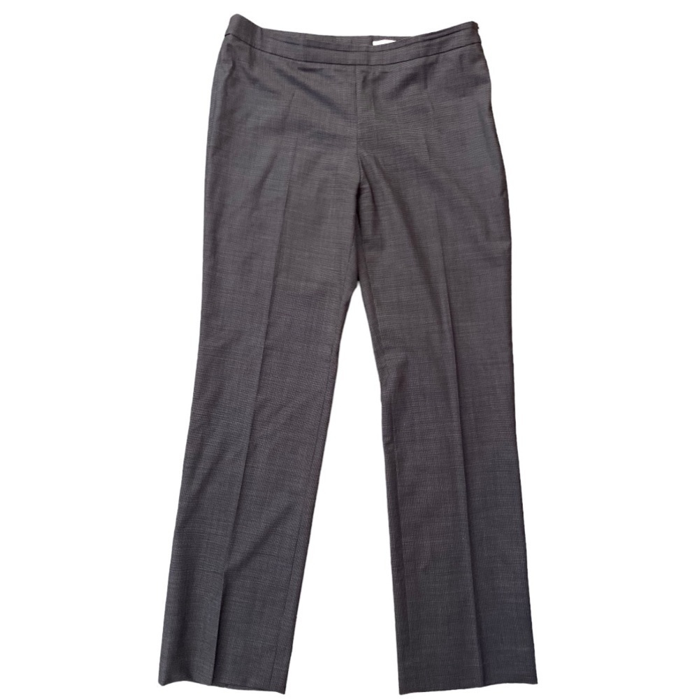 Hugo Boss High Rise Straight Leg Micro Check Trouser Pants